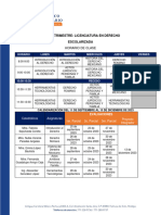 Horario Esc Der 101