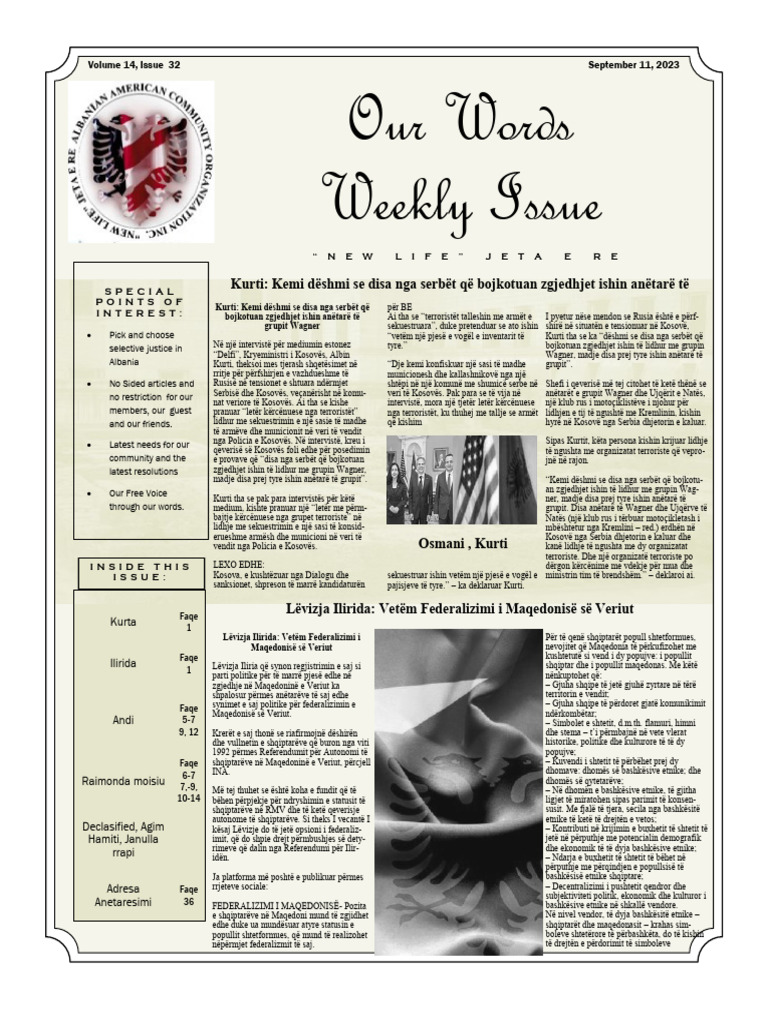 Newsletter Volume 14 Issue 32 | PDF