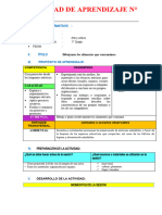 Sesión Dibujamos Los Alimentos Que Consumimos