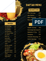 Hitam Kuning Daftar Menu Makanan