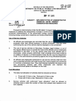 DPWH DO 085 - S2005 Implementation of AO No. 126 Energy Conservation