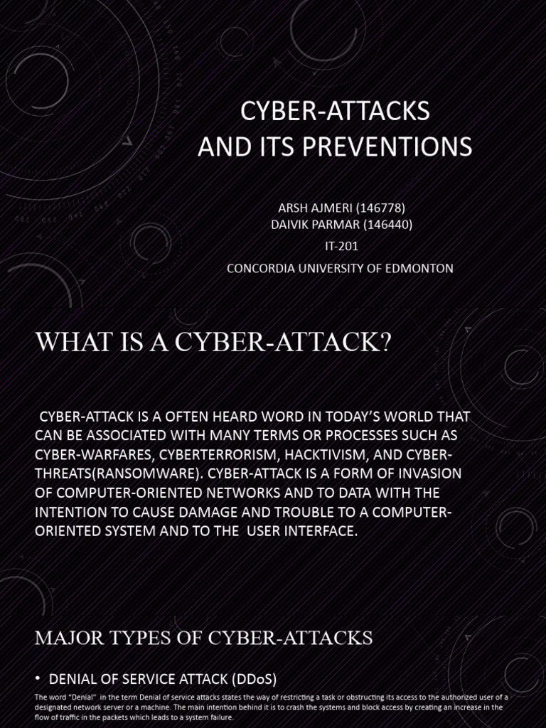 Cyber Attacks and Its Prevention | PDF | Denial Of Service Attack ...