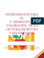 Lecturas y Matemáticas 3er Momento 2022-2023