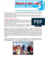 La Independencia Del Perú para Tercer Grado de Primaria