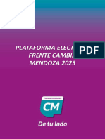 Plataforma Electoral - Cambia Mendoza Elecciones 2023
