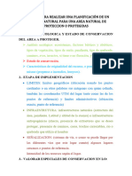 Proceso de Referencia para Realizar Una Planficacion para Una Area Protegidas