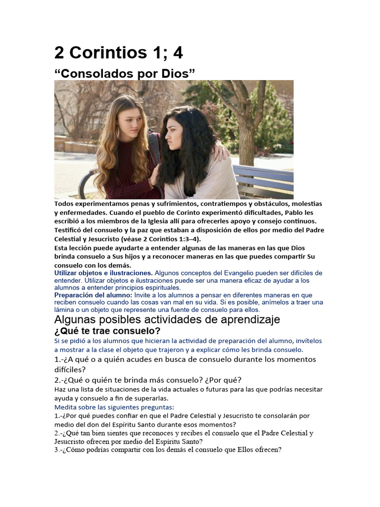 2 Corintios 1,4 Clase de Seminario | PDF | Pablo el apóstol | Jesús