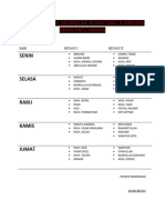 Jadwal Mengepel Mushollah