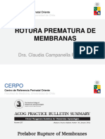 Rotura Prematura Membranas Acog 2020 Dra Claudia Campanella Ravera Archivo