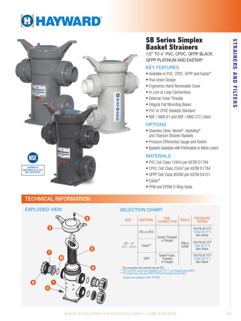 SB Series Simplex Basket Strainers Standard Body DataSheet EN b84d