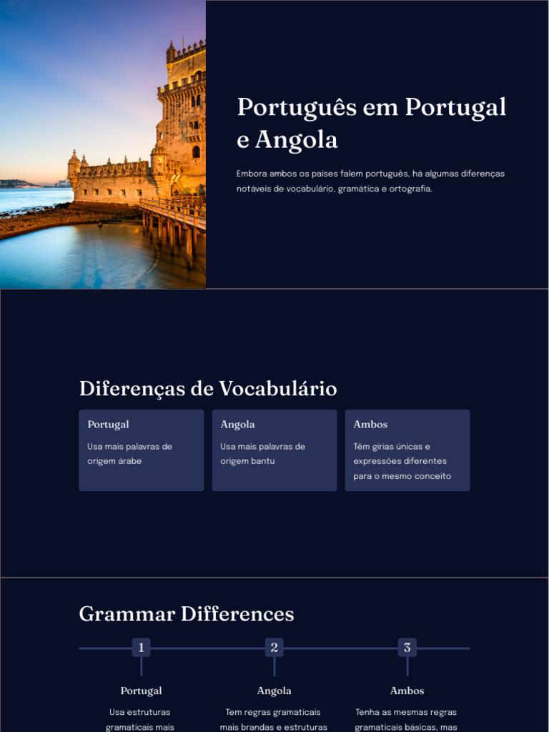 Diferenças do Português em Portugal e Angola | PDF | Português (idioma ...