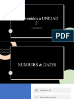 Unit 2 Questions Numbers Dates