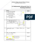 2022 Mathematics Advanced, Year 11 Marking Guidelines: Callaghan College Jesmond Senior Campus