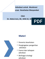 Materi Advokasi Kebijakan Kesehatan Promkes 10 Sep 2023 PDF