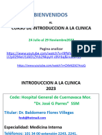Bienvenidos Introduccion A La Clinica 24 Junlio Al 29 Noviembre 2023