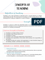 Concepts of Teaching