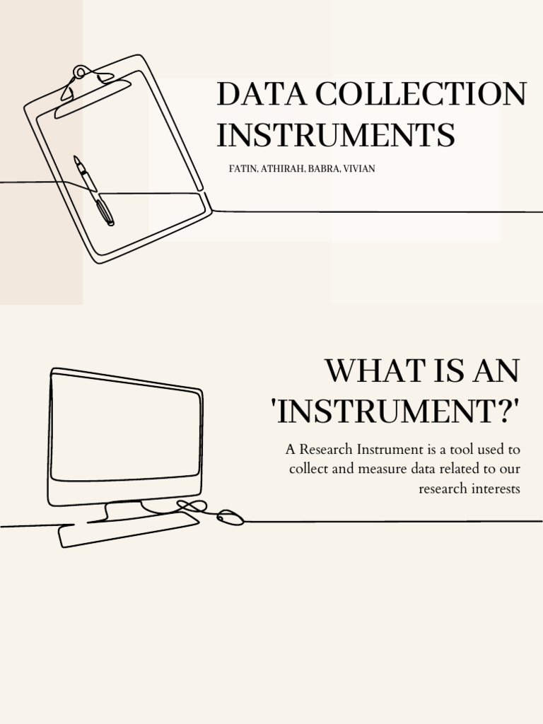 Research Data Collection Instruments | PDF | Survey Methodology ...