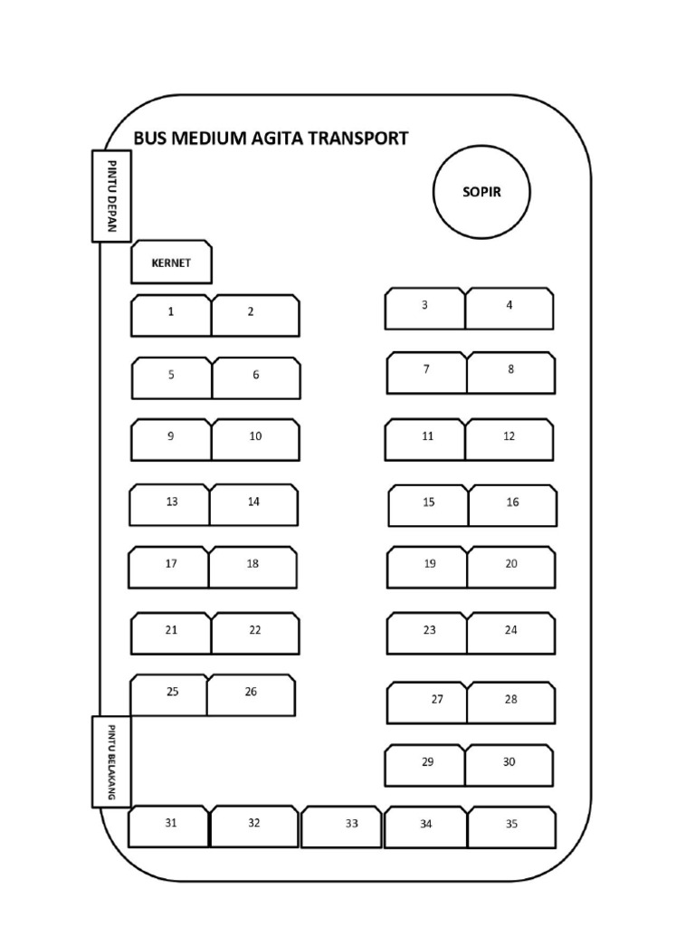 Skema Tempat Duduk Bus Pariwisata: Memaksimalkan Kenyamanan dan Efisiensi
