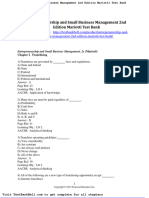 Entrepreneurship and Small Business Management 2nd Edition Mariotti Test Bank