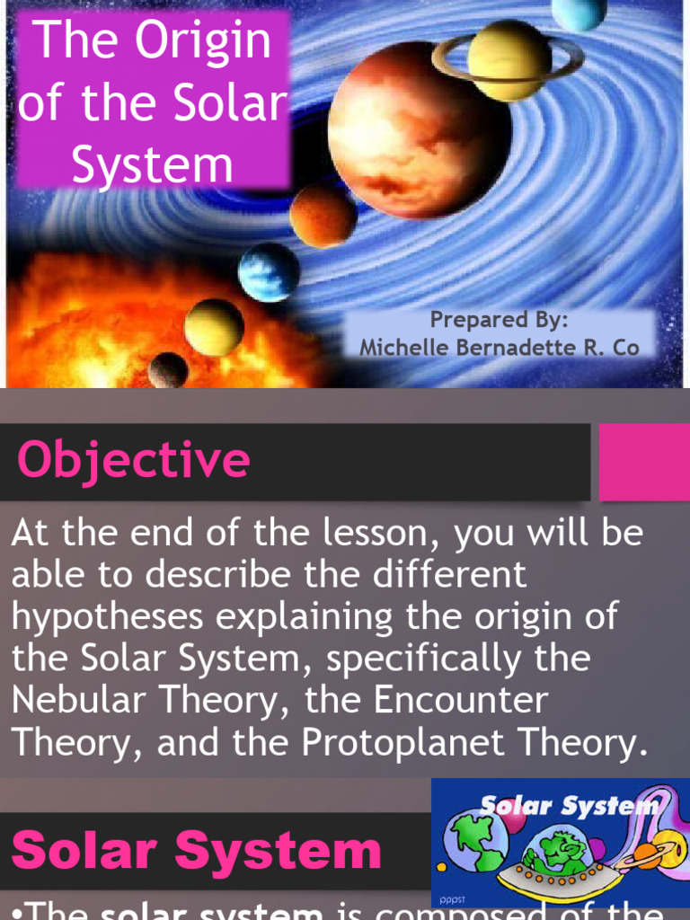 Worksheets Solar System Formation Theories