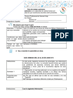 Guía de TrabajoDécimo Autónomo Español N°6