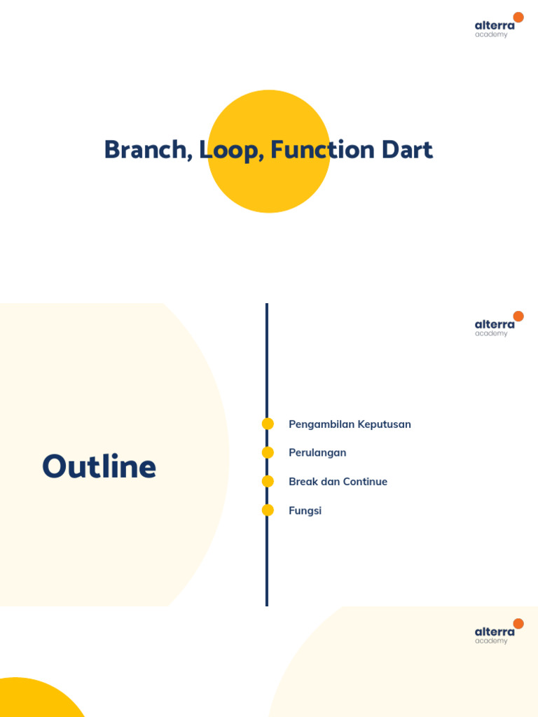 Fungsi dan Perulangan dalam Dart | PDF