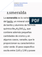 Guía de Minerales Esmeralda