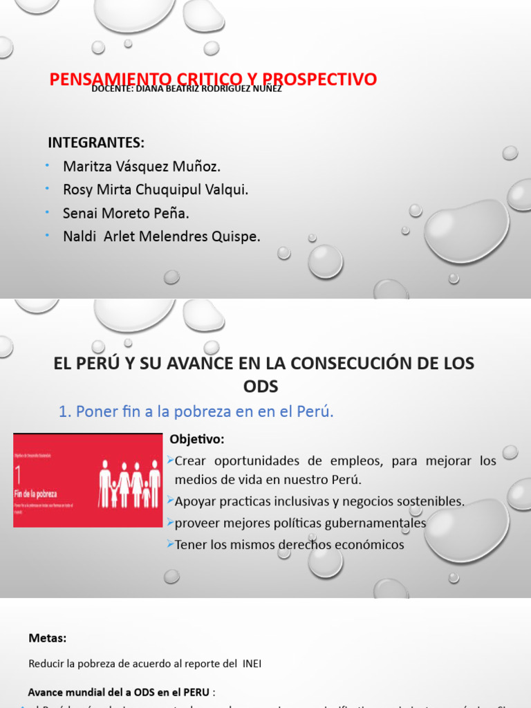 Analisis de La Ods en El Peru | PDF | Pobreza | Pobreza e indigencia