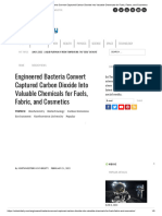Engineered Bacteria Convert Captured Carbon Dioxide Into Valuable Chemicals For Fuels, Fabric, and Cosmetics