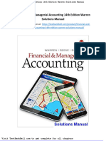 Financial and Managerial Accounting 14th Edition Warren Solutions Manual