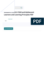 Module in ED101 Child and Adolescent Learners and Learning Principles PDF - PDF - Cognitive Development - Developmental Psychology