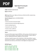 Digital Signal Processing Lab 4