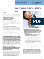 Anesthesia For Labor and Delivery Fact Sheet Spanish