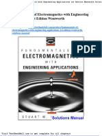 Fundamentals of Electromagnetics With Engineering Applications 1st Edition Wentworth Solutions Manual