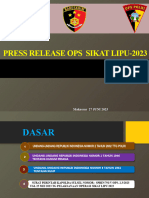 Kesiapan Press Release Ops Sikat 2023
