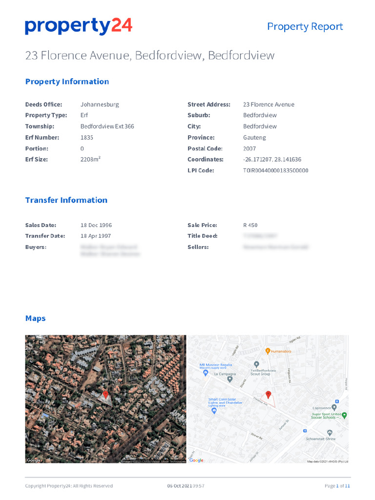 Property24 PropertyReport Sample | PDF