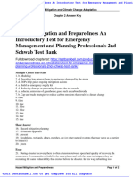 Hazard Mitigation and Preparedness An Introductory Text For Emergency Management and Planning Professionals 2nd Schwab Test Bank