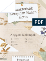 Prakarya - Karakteristik Kerajinan Bahan Keras