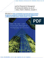 Instructor Manual For Financial Managerial Accounting 16th Sixteenth Edition by Jan R Williams Sue F Haka Mark S Bettner Joseph V Carcello