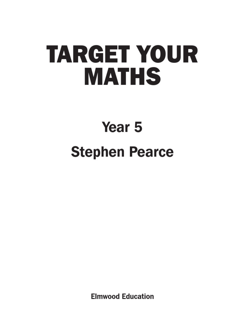 Target Your Maths Year 5.compressed | PDF | Multiplication | Area