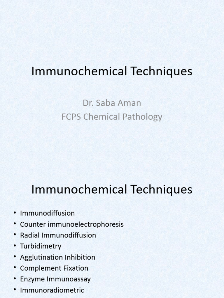 Overview of Immunochemical Techniques | PDF | Immunoassay | Antibody