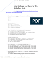 Introduction To Brain and Behavior 5th Edition Kolb Test Bank