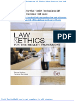 Law and Ethics For The Health Professions 6th Edition Judson Harrison Test Bank