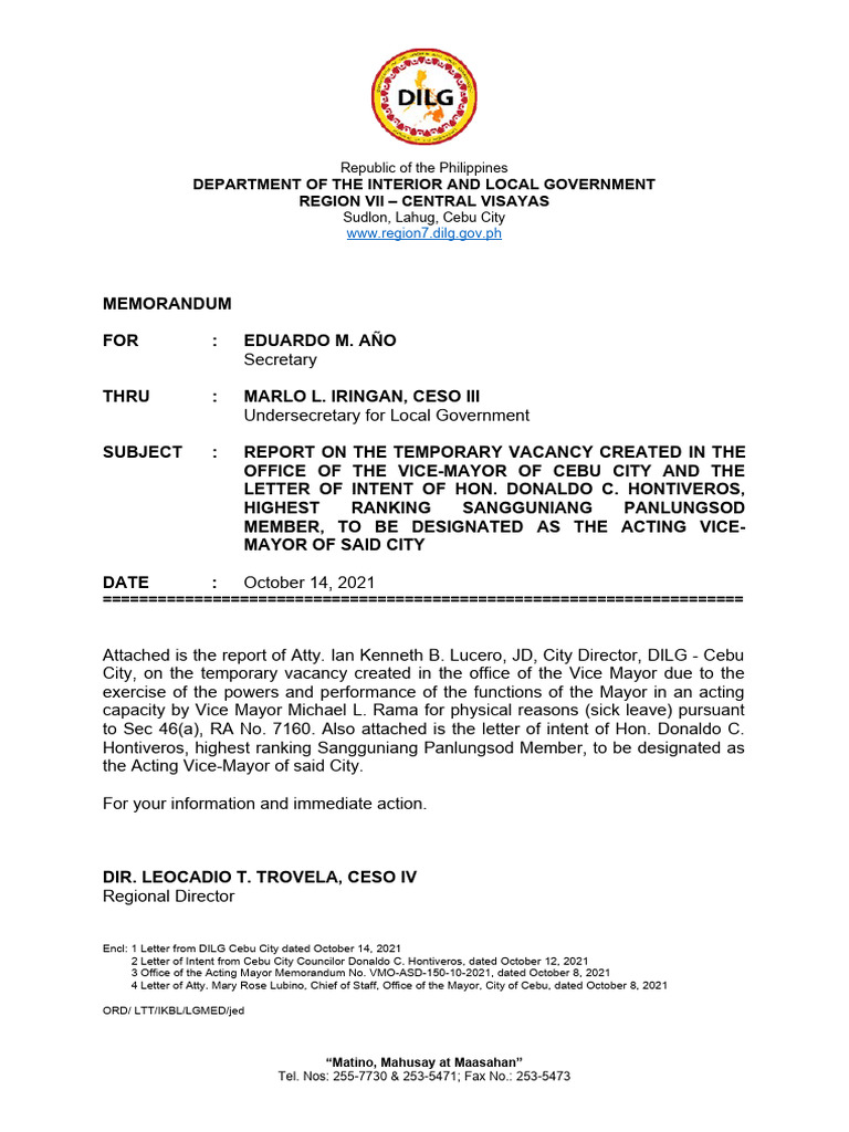 E - Sample Memo | PDF | Separation Of Powers | Government Institutions