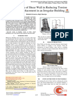 Role of Position of Shear Wall in Reducing Torsion & Storey Displacement in An Irregular Building