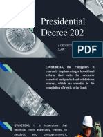 Presidential Decree 202: (Geodetic Engineering Law)