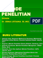 Cakupan Materi, Literatur, Tatib Kuliah OFFLINE - Erna L - Metopen