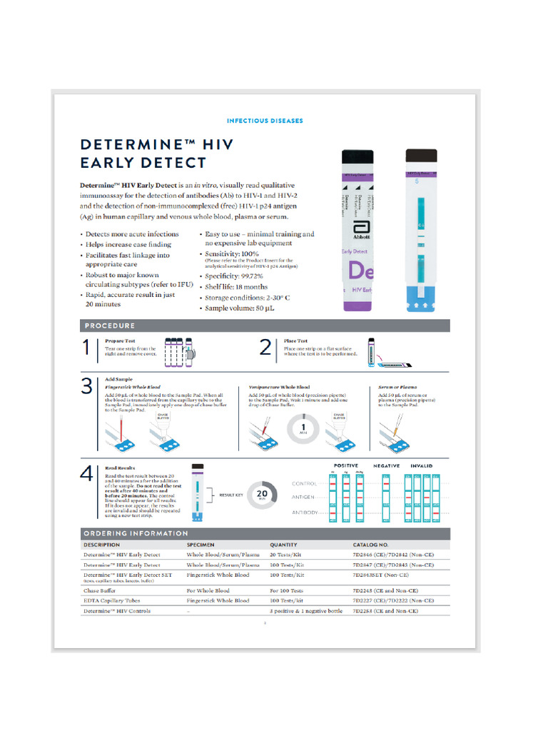 Specification Technique Determine HIV Early Detect PDF