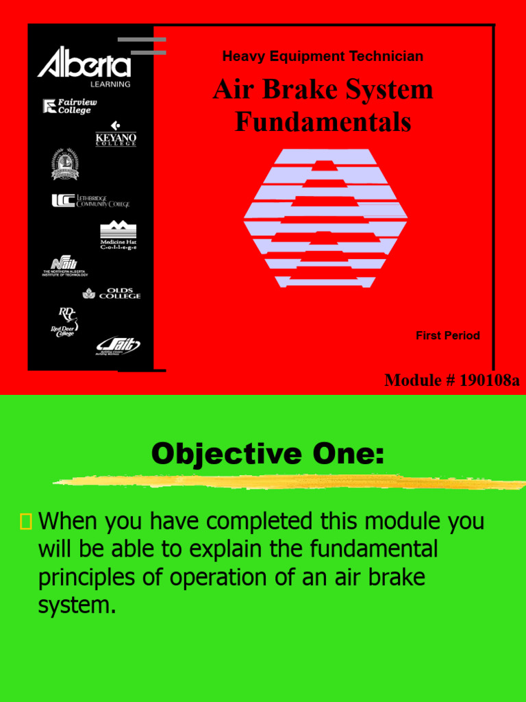Air Brake System Fundamentals Module | PDF | Friction | Brake