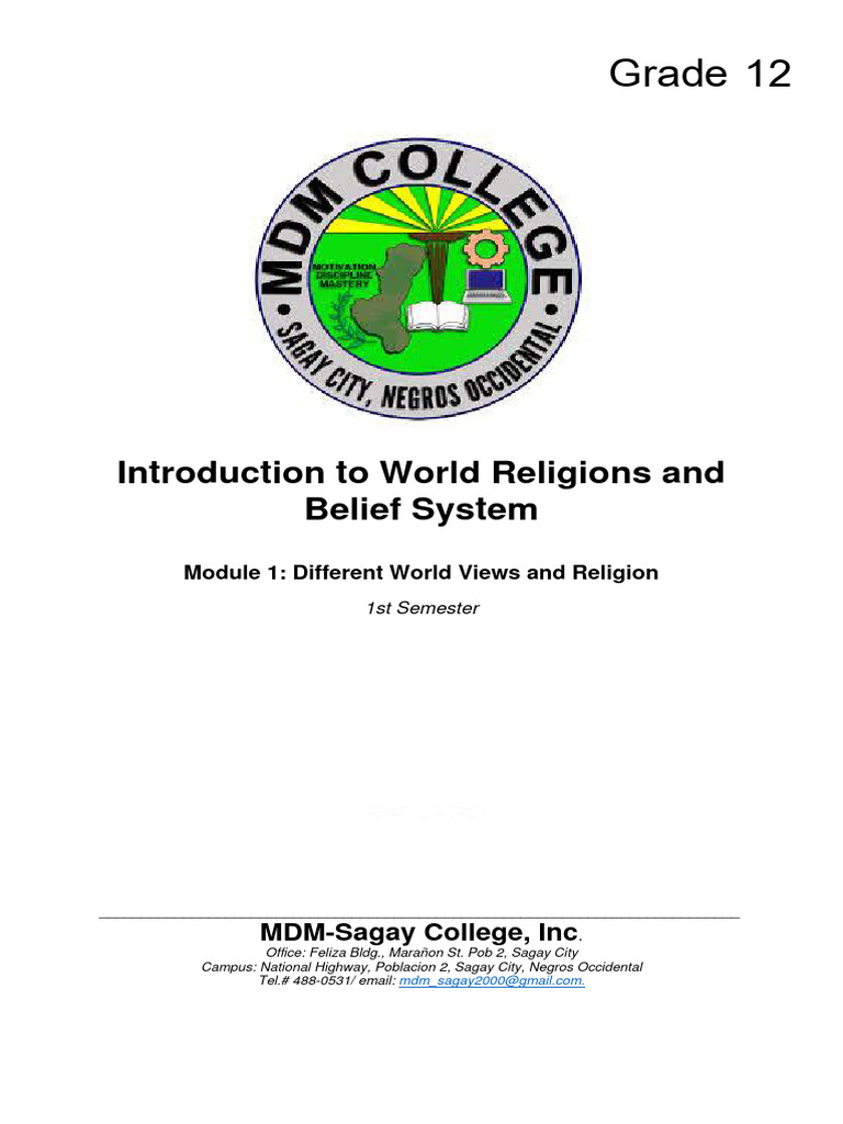 Module 1 World Religion Pdf Spirituality God
